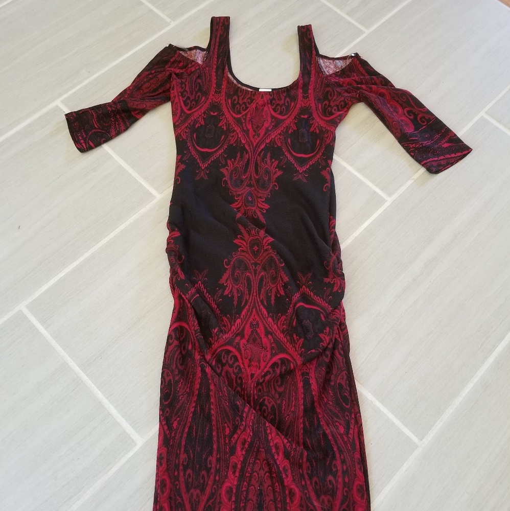 Venus black and red dress with shoulder cutout xs